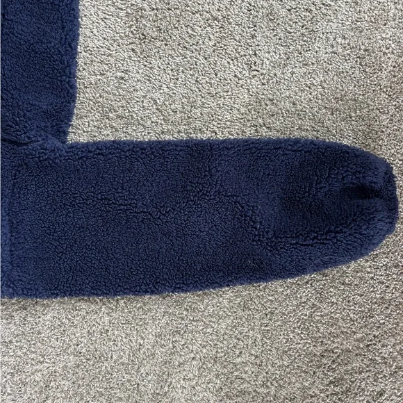 Lululemon Warmth Restore Long Pullover Fleece Sherpa Navy Pockets Mock - Picture 9 of 10